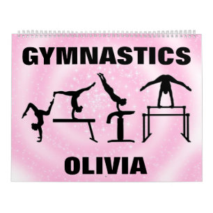 Gymnastik Rosa Sparkle Swirl Kalender