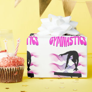 Gymnastik Rosa und Lila Balancebar Geschenkpapier