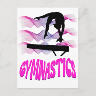 Gymnastik Rosa und Lila Balancebar Postkarte