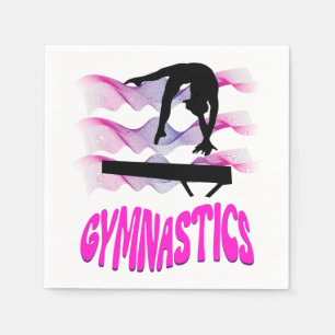 Gymnastik Rosa und Lila Balancebar Serviette
