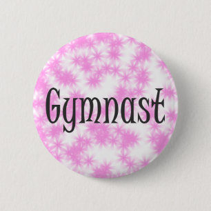 Gymnastik Rosa und Weiß Button