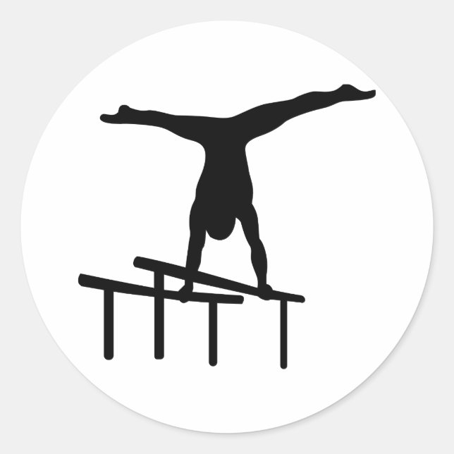 Gymnastik Runder Aufkleber (Vorderseite)