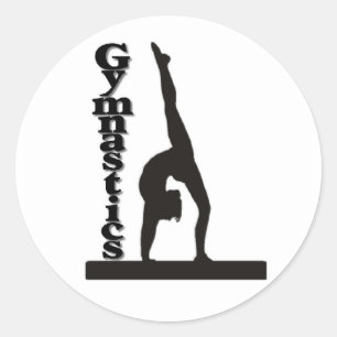 Gymnastik Runder Aufkleber