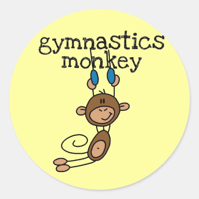 Gymnastik Runder Aufkleber (Vorderseite)