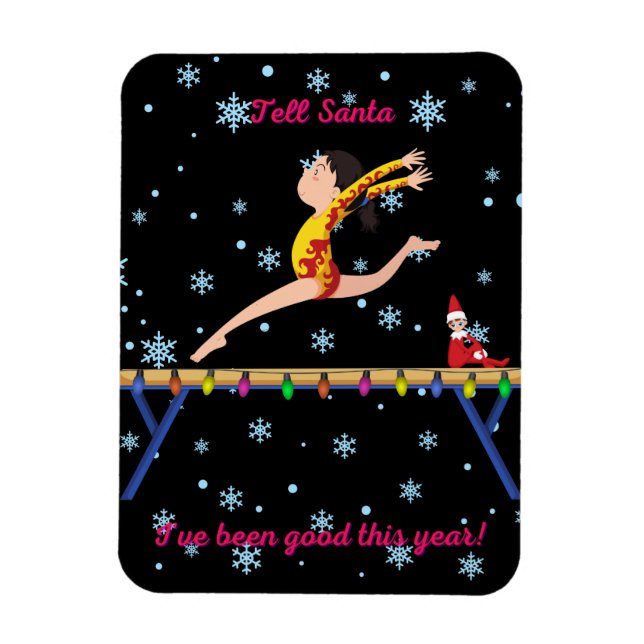 Gymnastik sagt dem Weihnachtsmann, dass ich in die Magnet (Vertikal)