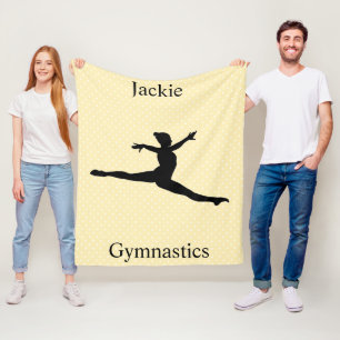 Gymnastik-Schalter Leap Gelb Polka Dot Fleecedecke