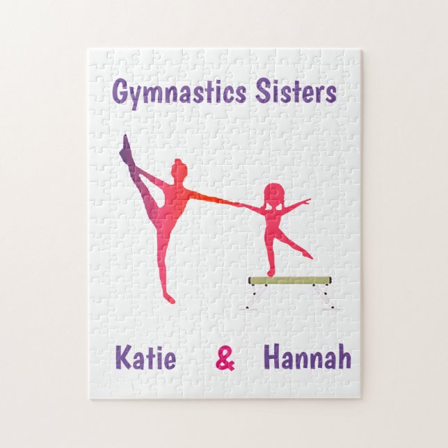 Gymnastik Schwestern Individuelle Name (Vertikal)