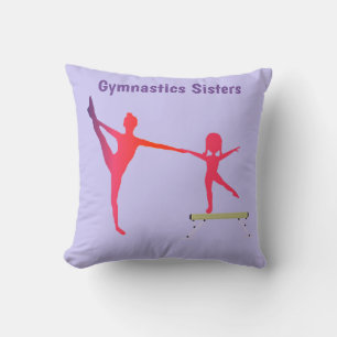 Gymnastik Schwestern Lilac Throw Kissen