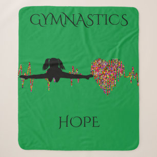 Gymnastik Sherpa Decke mit personalisiertem Namen. Sherpadecke
