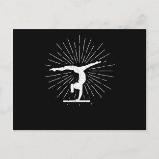 Gymnastik Silhouette Funny Gymnastic Sport Postkarte