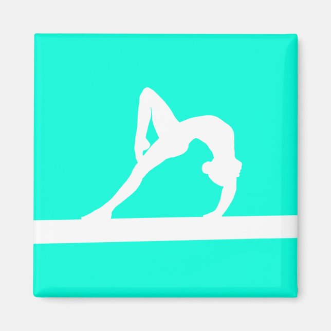 Gymnastik Silhouette Magnet (Vorne)