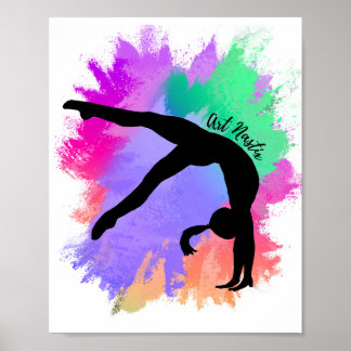 Gymnastik Silhouette Poster