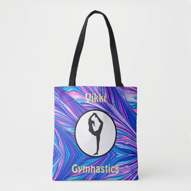 Gymnastik Skorpion Metallische Wirbel Tote Tasche (Vorderseite)