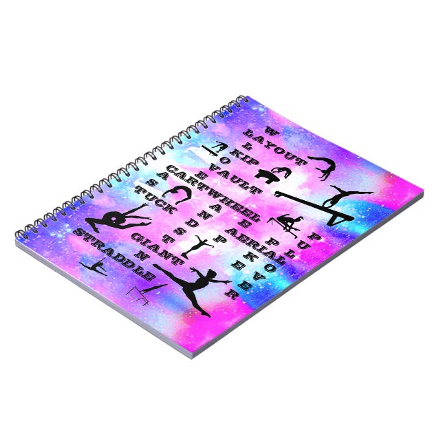 Gymnastik Spiral Foto Notebook für Mädchen Notizblock (Linke Seite)