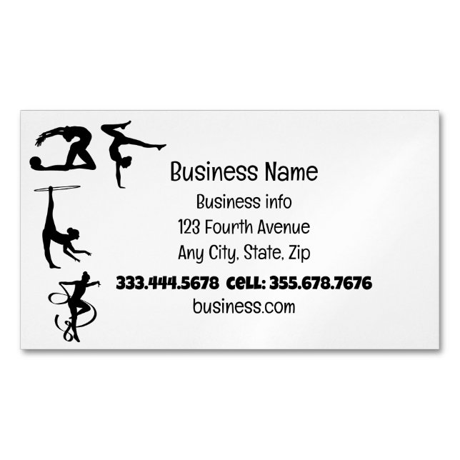 Gymnastik Sport Fitness Magnetische Visitenkarte (Vorderseite)