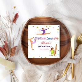 Gymnastik springen Cartwheels Geburtstagsparty Serviette
