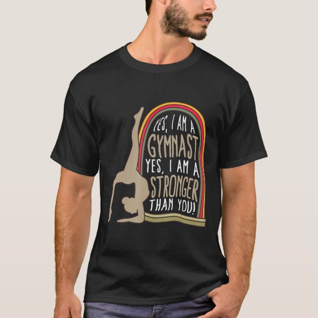 Gymnastik stärker als Du Fitness Gymnasti T-Shirt (Vorderseite)