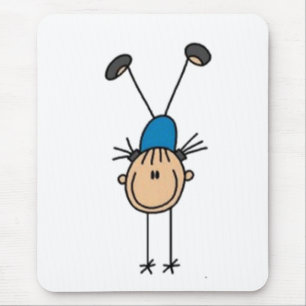 Gymnastik Strichmännchen Mousepad