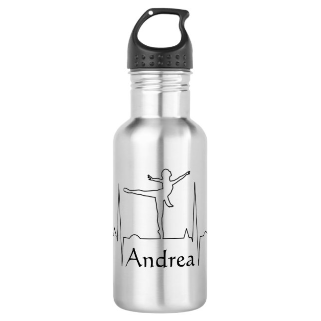 Gymnastik Tänzer Edelstahlflasche (Vorderseite)