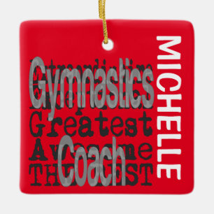 Gymnastik Trainer Extraordinaire CUSTOM Keramikornament