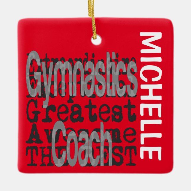 Gymnastik Trainer Extraordinaire CUSTOM Keramikornament (Vorderseite)