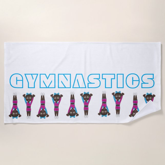 Gymnastik Tumbling Acrobat Gymnast Gym Coach Acro Strandtuch (Vorderseite)