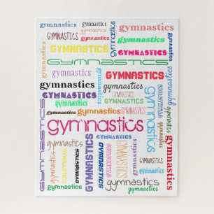 Gymnastik Typografie Puzzle