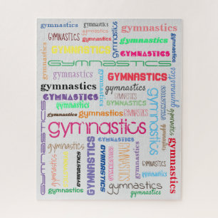 Gymnastik Typografie Puzzle