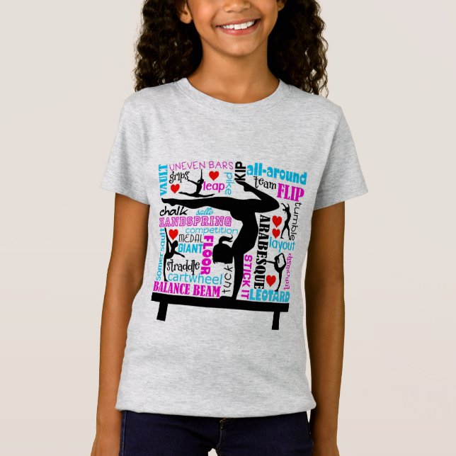 Gymnastik-Untergrundbahn-Kunst-Entwurf T-Shirt (Vorderseite)