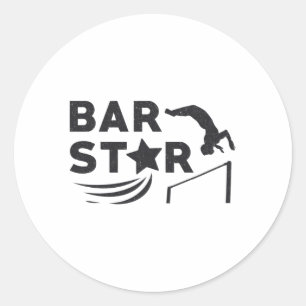 Gymnastik Unven Bar Star Acrobat Beam Gymnast Runder Aufkleber