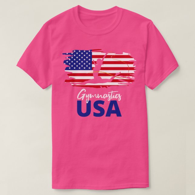 Gymnastik USA Flag US Team I T-Shirt (Design vorne)