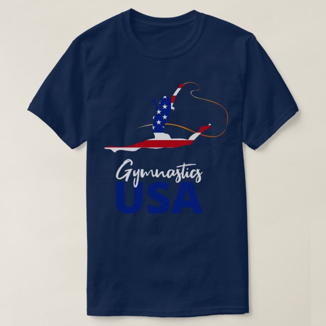 Gymnastik USA Flag US Team II T-Shirt (Design vorne)