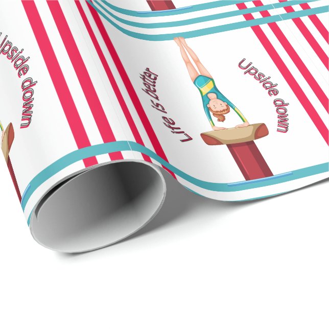 Gymnastik Vault Life ist besser Geschenkpapier (Rolleneckpunkt)