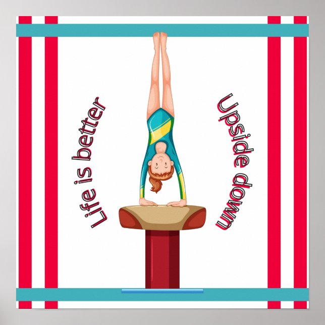 Gymnastik Vault Life ist besser Poster (Vorne)