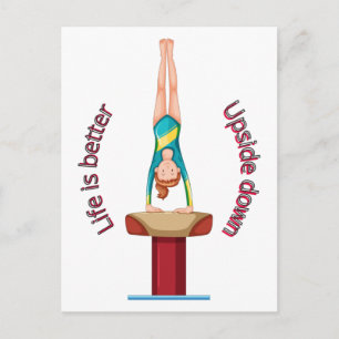 Gymnastik Vault Life ist besser Postkarte