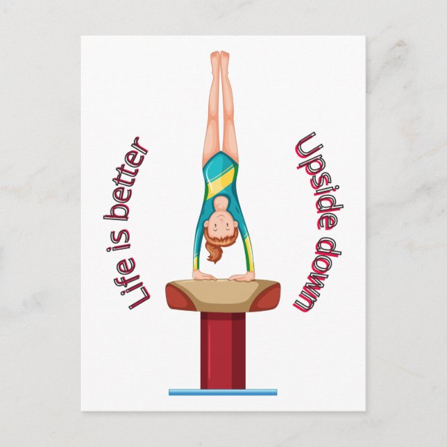 Gymnastik Vault Life ist besser Postkarte (Vorderseite)