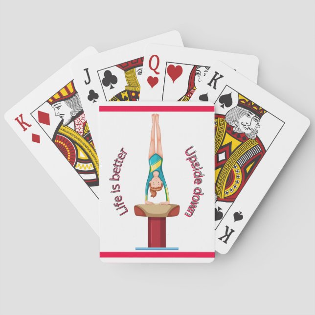 Gymnastik Vault Life ist besser Spielkarten (Rückseite)