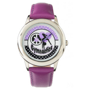 Gymnastik von Mädchen beobachten Armbanduhr