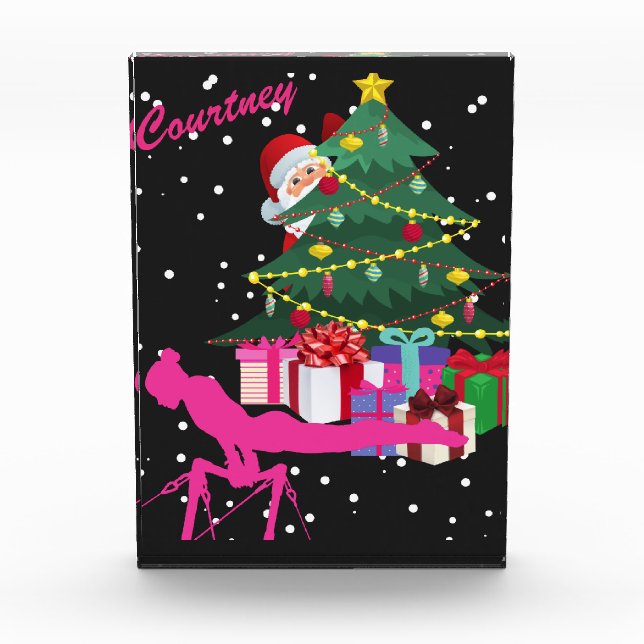Gymnastik Weihnachten: Santa Bring Me Gymnastik Ba Fotoblock (Vorderseite)