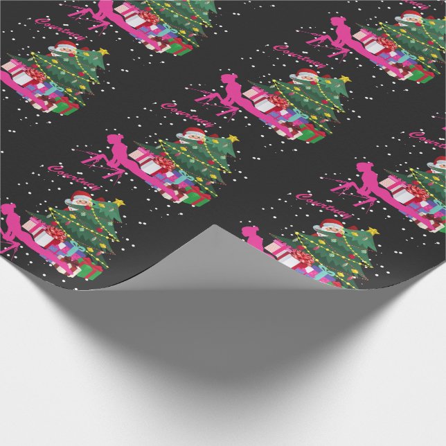Gymnastik Weihnachten: Santa Bring Me Gymnastik Ba Geschenkpapier (Ecke)
