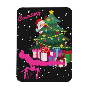 Gymnastik Weihnachten: Santa Bring Me Gymnastik Ba Magnet