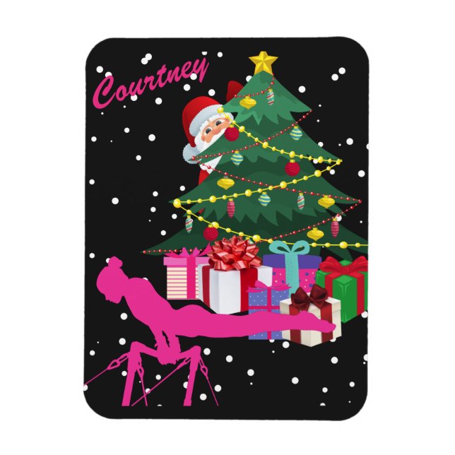 Gymnastik Weihnachten: Santa Bring Me Gymnastik Ba Magnet (Vertikal)