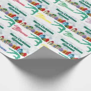 Gymnastik Weihnachts Personalisierte Wrapping Pape Geschenkpapier