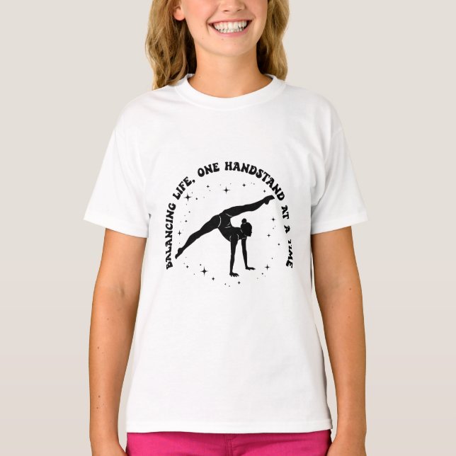 Gymnastik-Wohngestaltung für ausgewogenes Leben T-Shirt (Vorderseite)