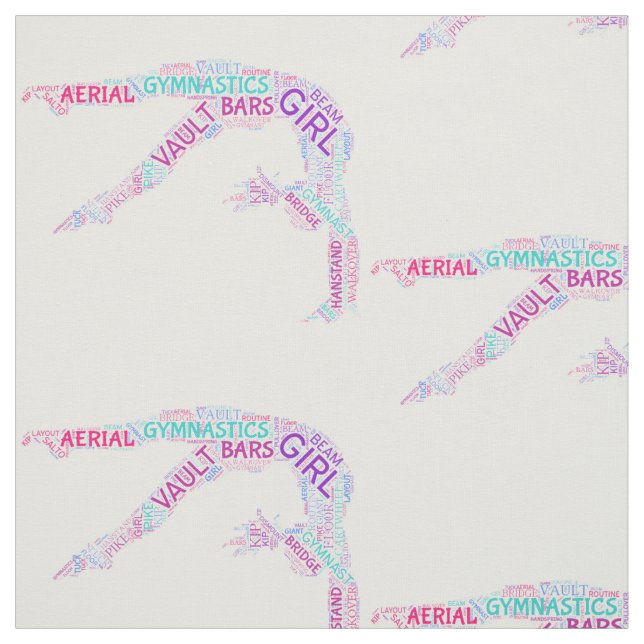 Gymnastik Word Art Fabric Stoff (Muster)