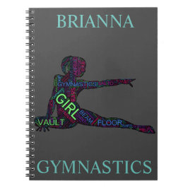 Gymnastik Word Art Spiral Notebook Notizblock