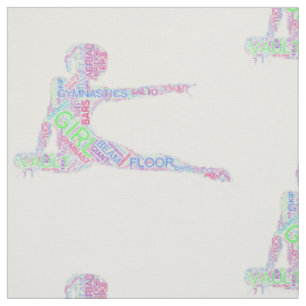 Gymnastik Word Art Version 2 Stoff