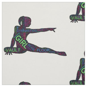 Gymnastik Word Art Version 3 Stoff