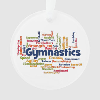 Gymnastik Word Cloud Ornament