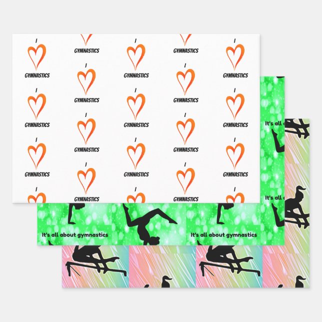 Gymnastik Wrapping Paper Set Geschenkpapier Set (Set)
